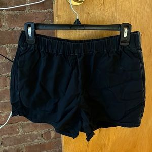 Madewell black linen shorts